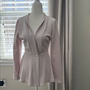 SHEIN Light Pink Textured Blazer